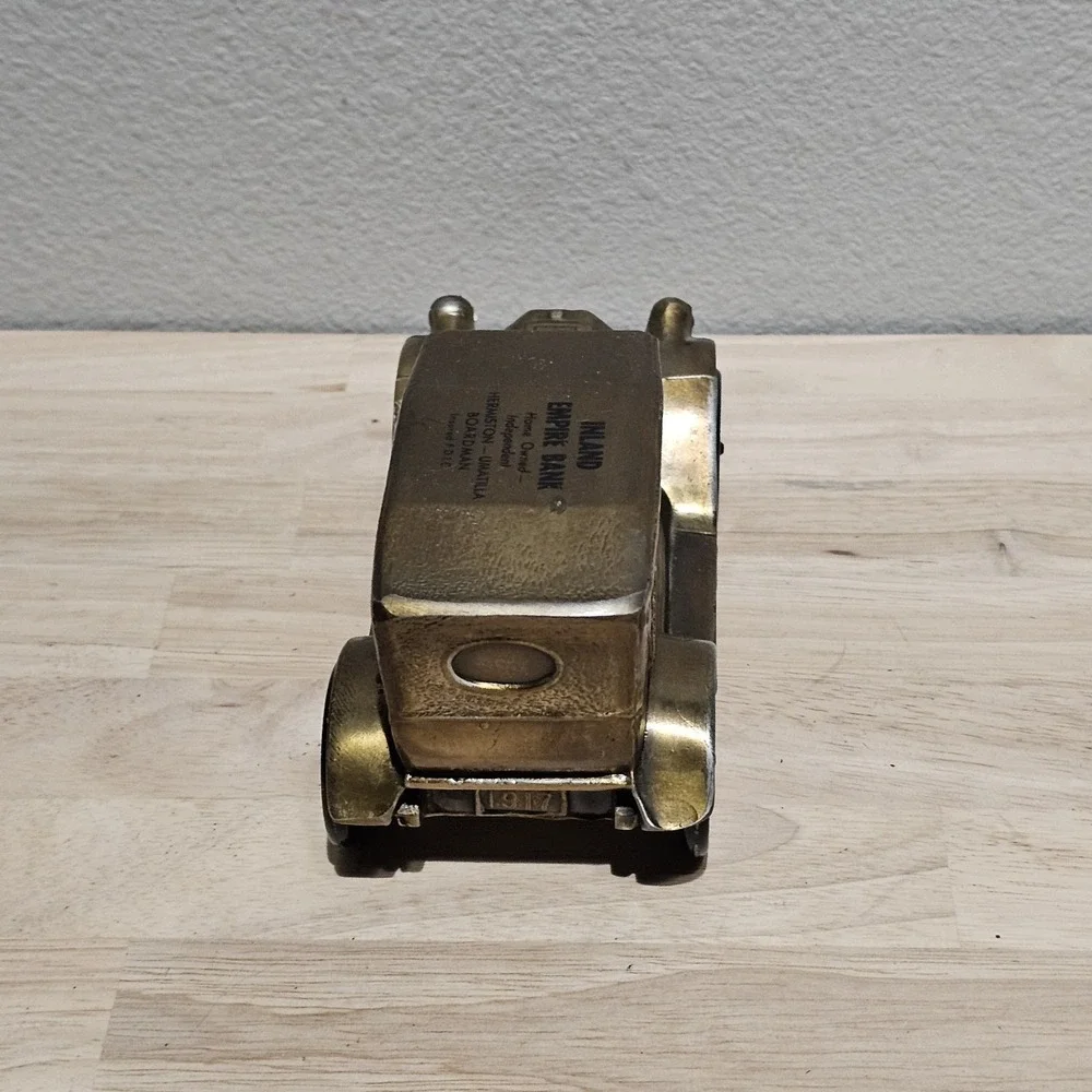 Vintage Banthrico 1917 Metal Car Coin Bank